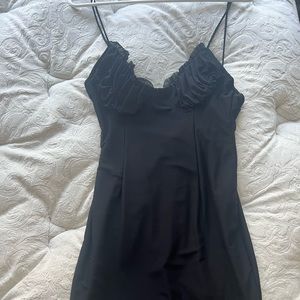 Black bodycon mini dress